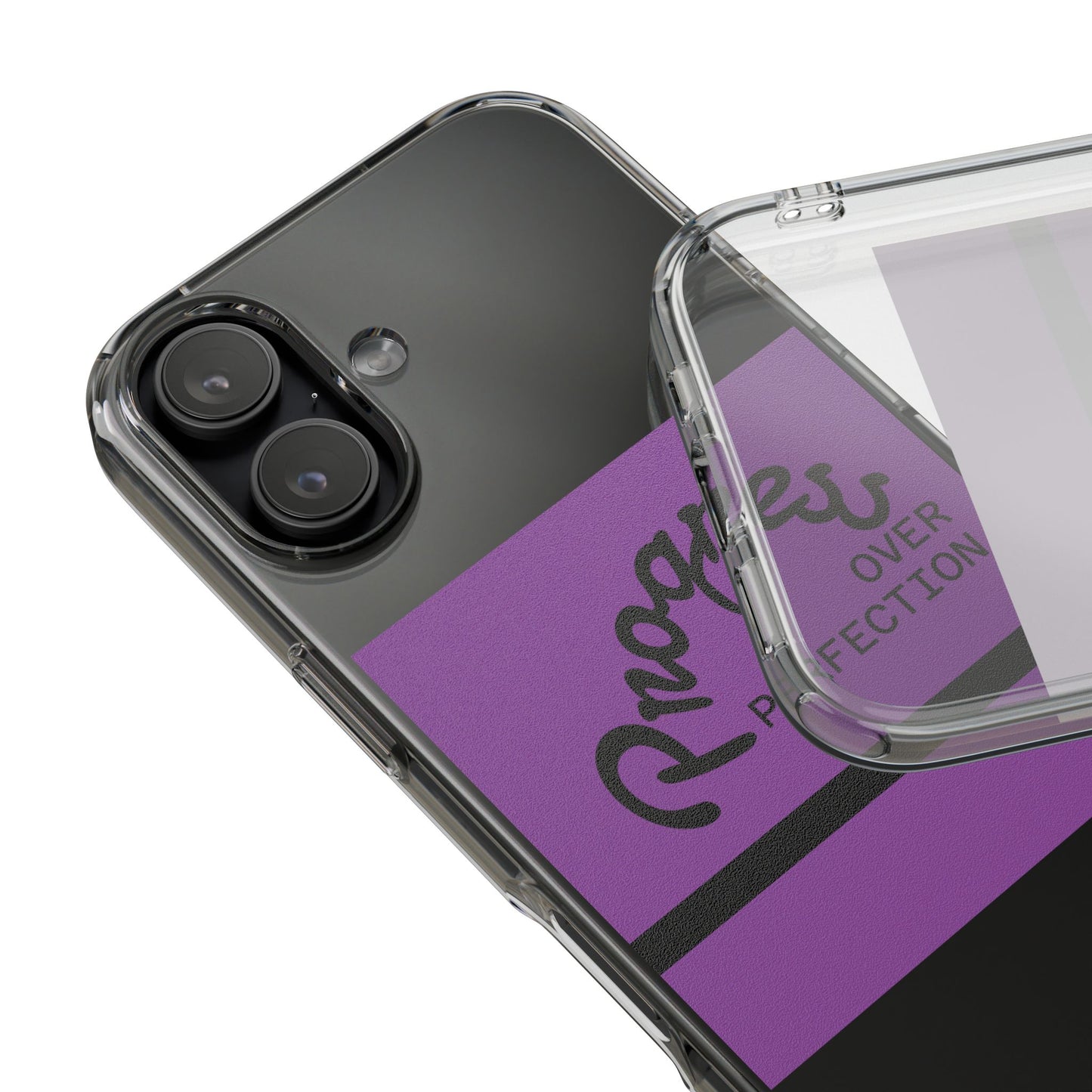 Progress Over Perfection Clear Impact-Resistant Phone Case