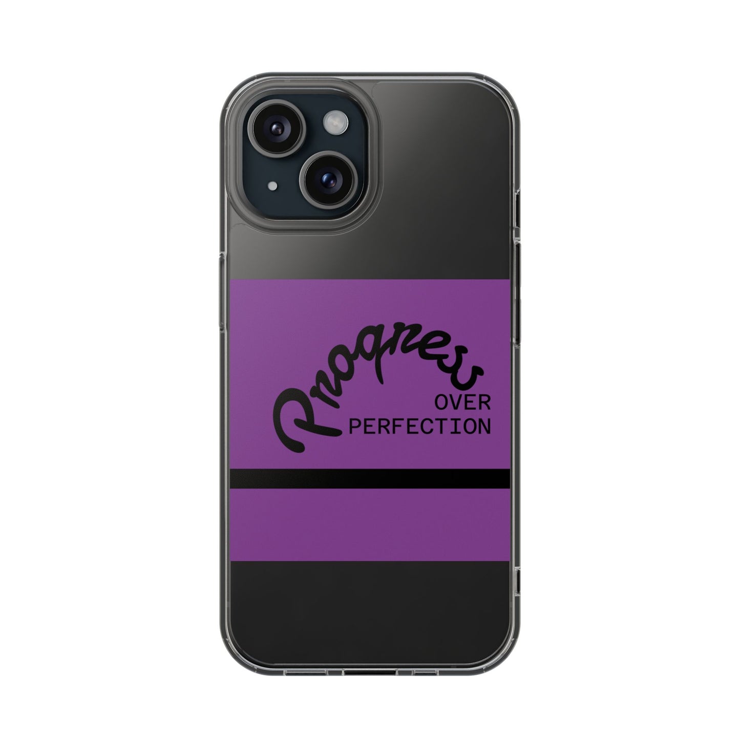 Progress Over Perfection Clear Impact-Resistant Phone Case