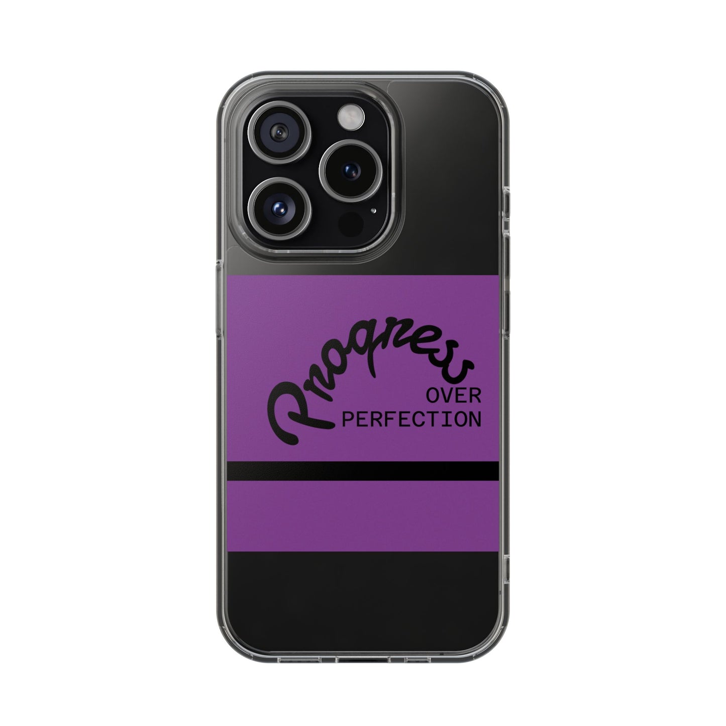Progress Over Perfection Clear Impact-Resistant Phone Case