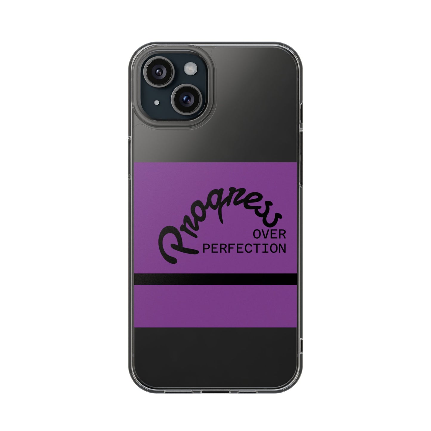 Progress Over Perfection Clear Impact-Resistant Phone Case