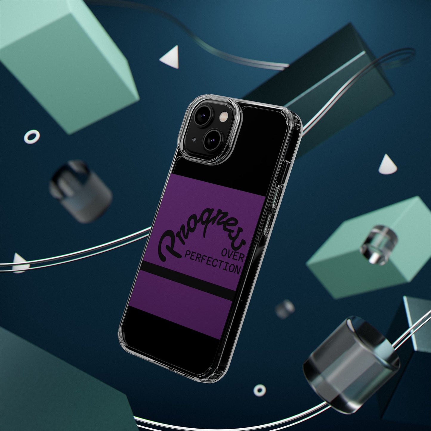 Progress Over Perfection Clear Impact-Resistant Phone Case