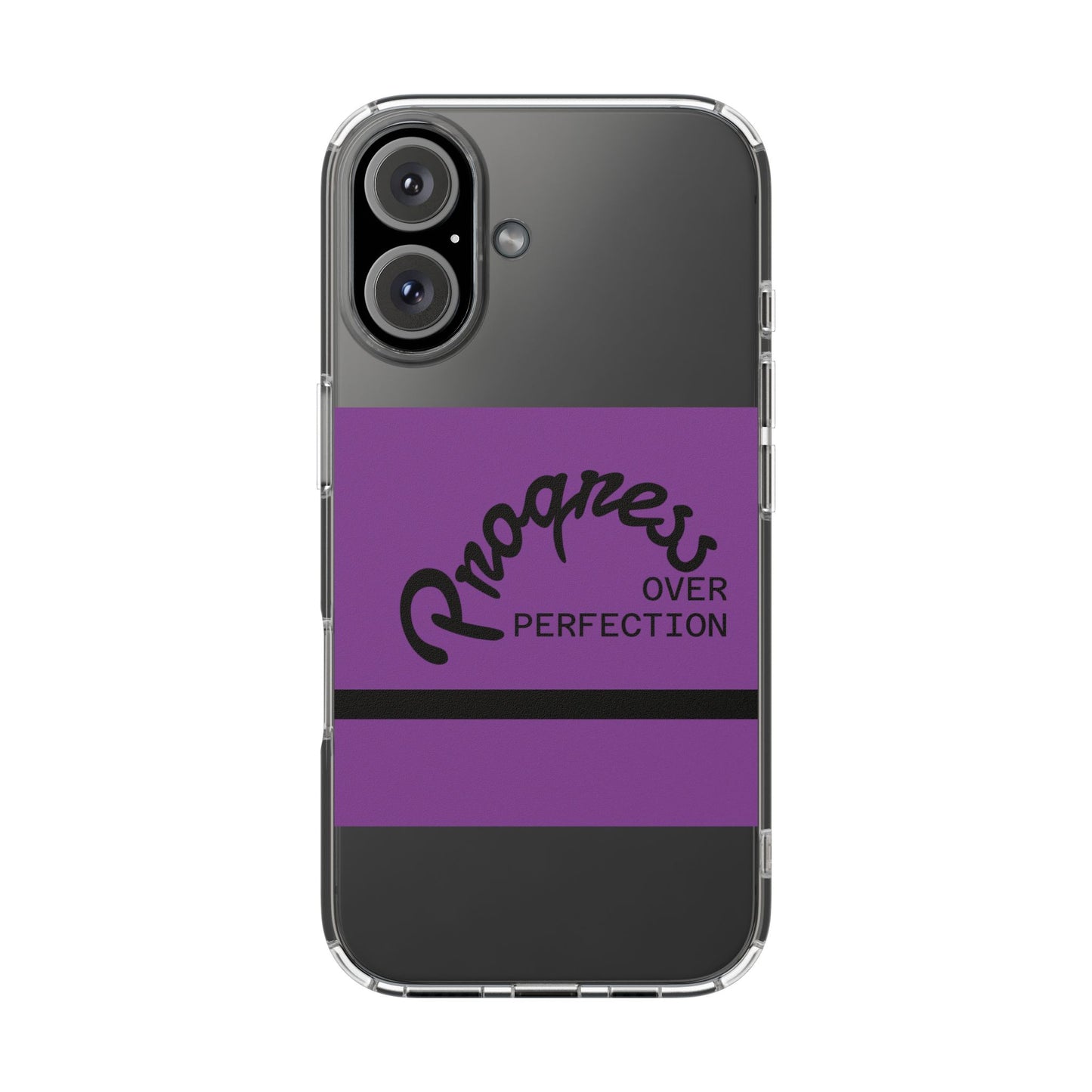 Progress Over Perfection Clear Impact-Resistant Phone Case