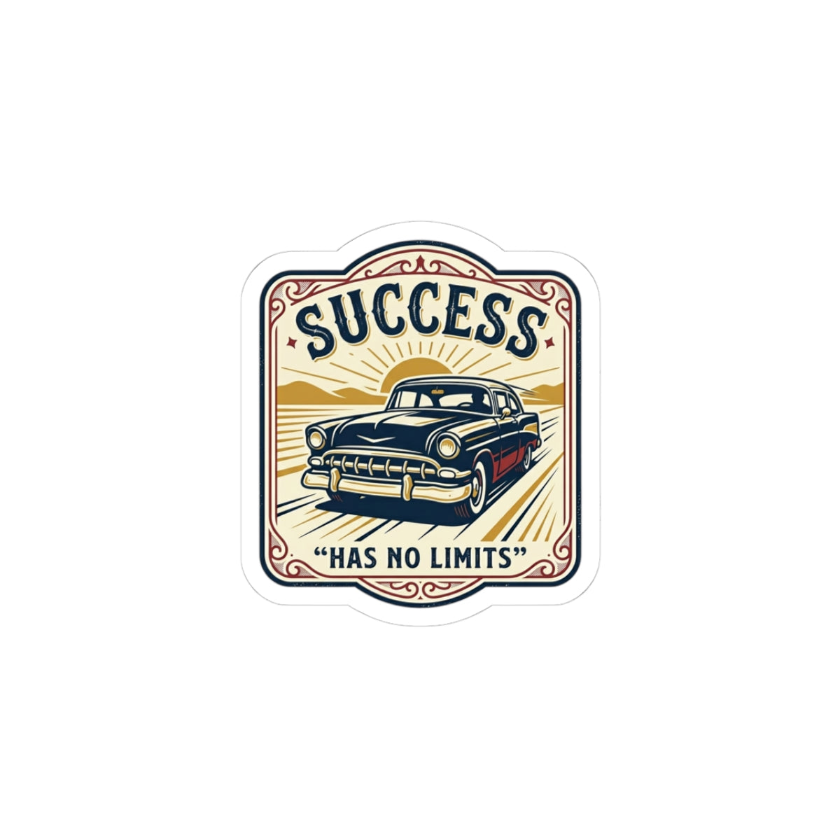 Vintage Roadster Sticker | western rustic cowgirl, prairie desert aesthetic