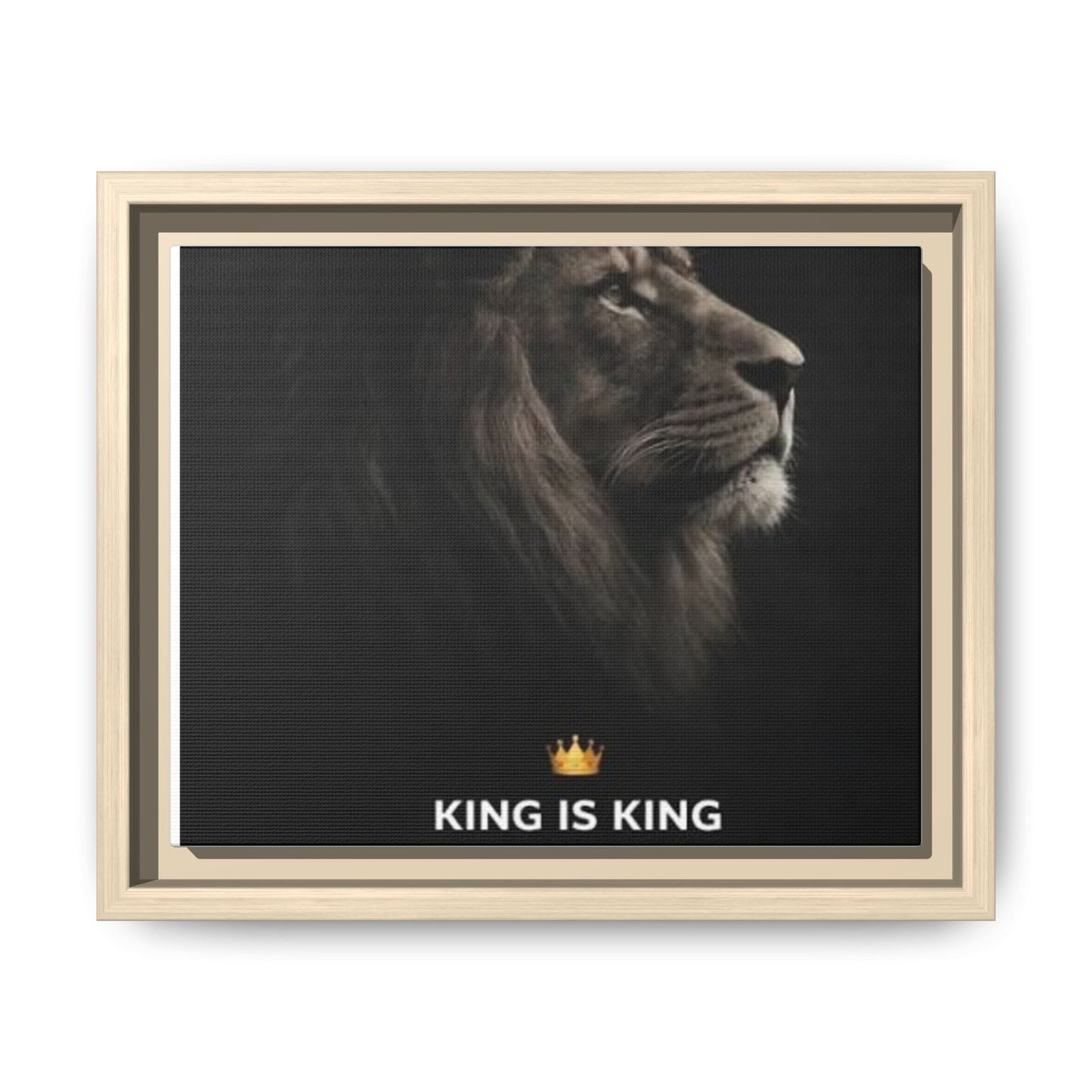 Matte Canvas, Framed (Multi-color) - King is King