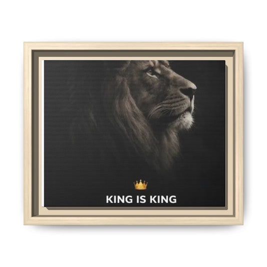 Matte Canvas, Framed (Multi-color) - King is King