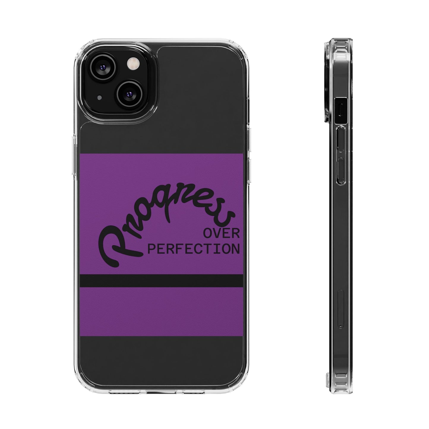 Progress Over Perfection Clear Impact-Resistant Phone Case