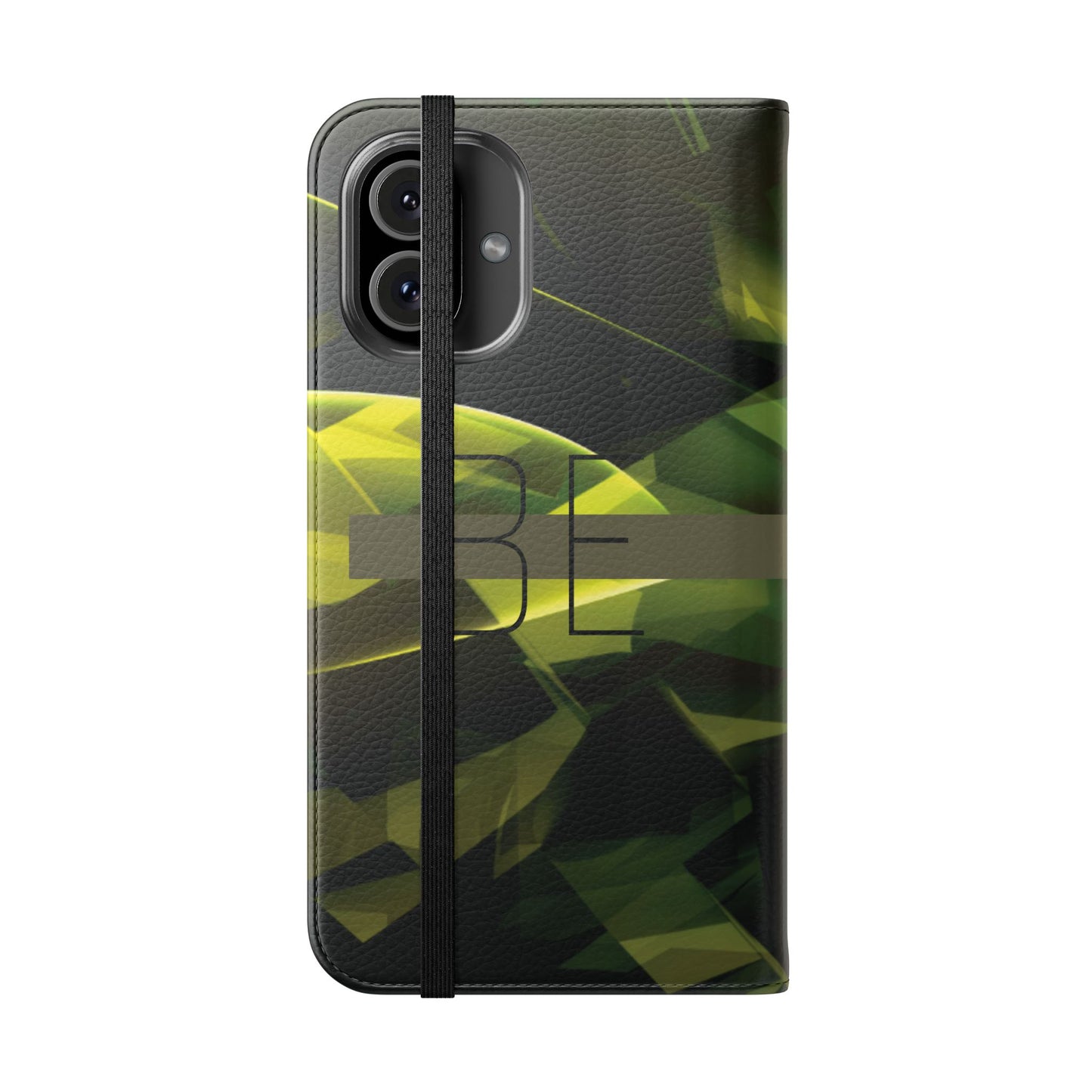 BE BOLD Green Abstract Flip Phone Case — Wallet Folio with Card Slots