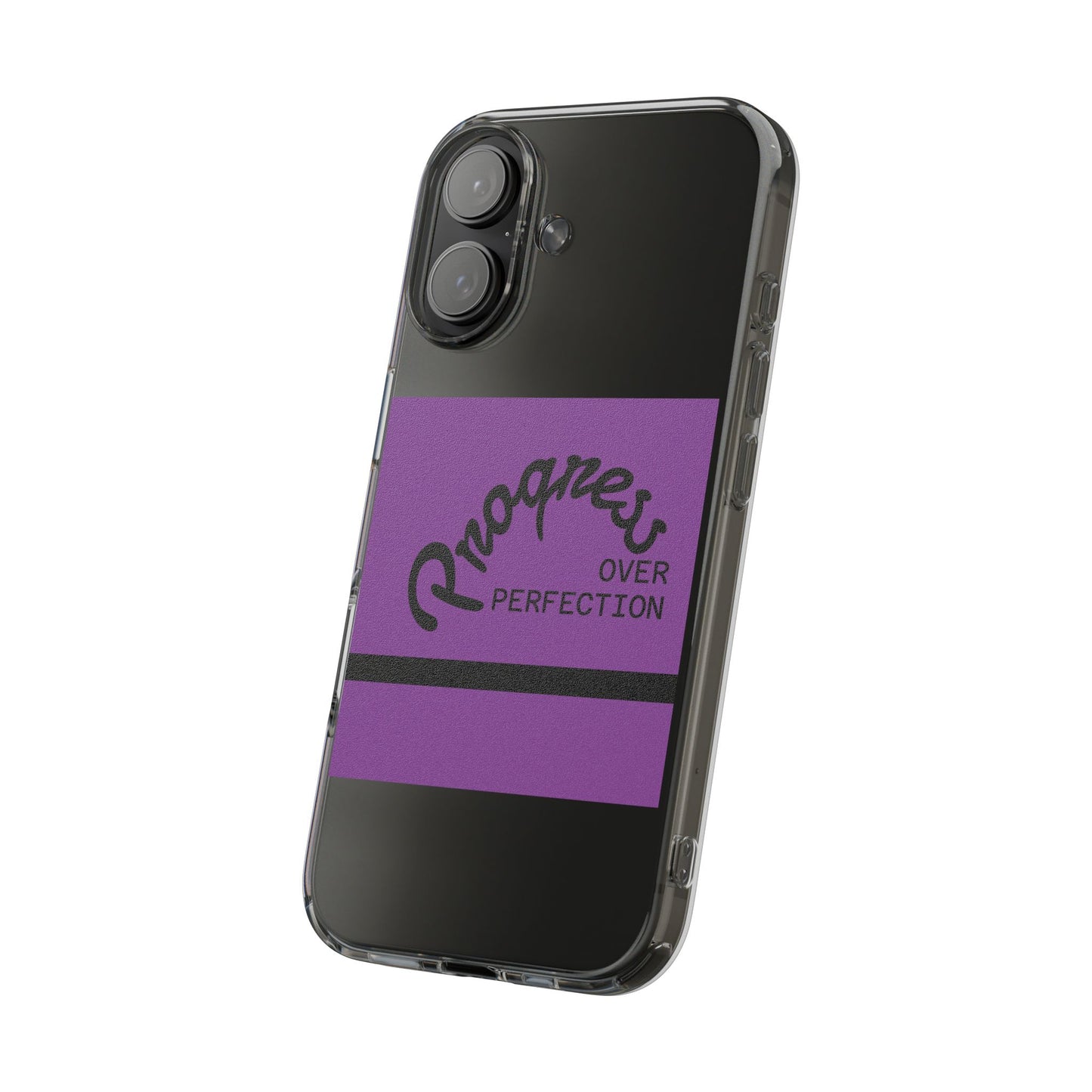 Progress Over Perfection Clear Impact-Resistant Phone Case