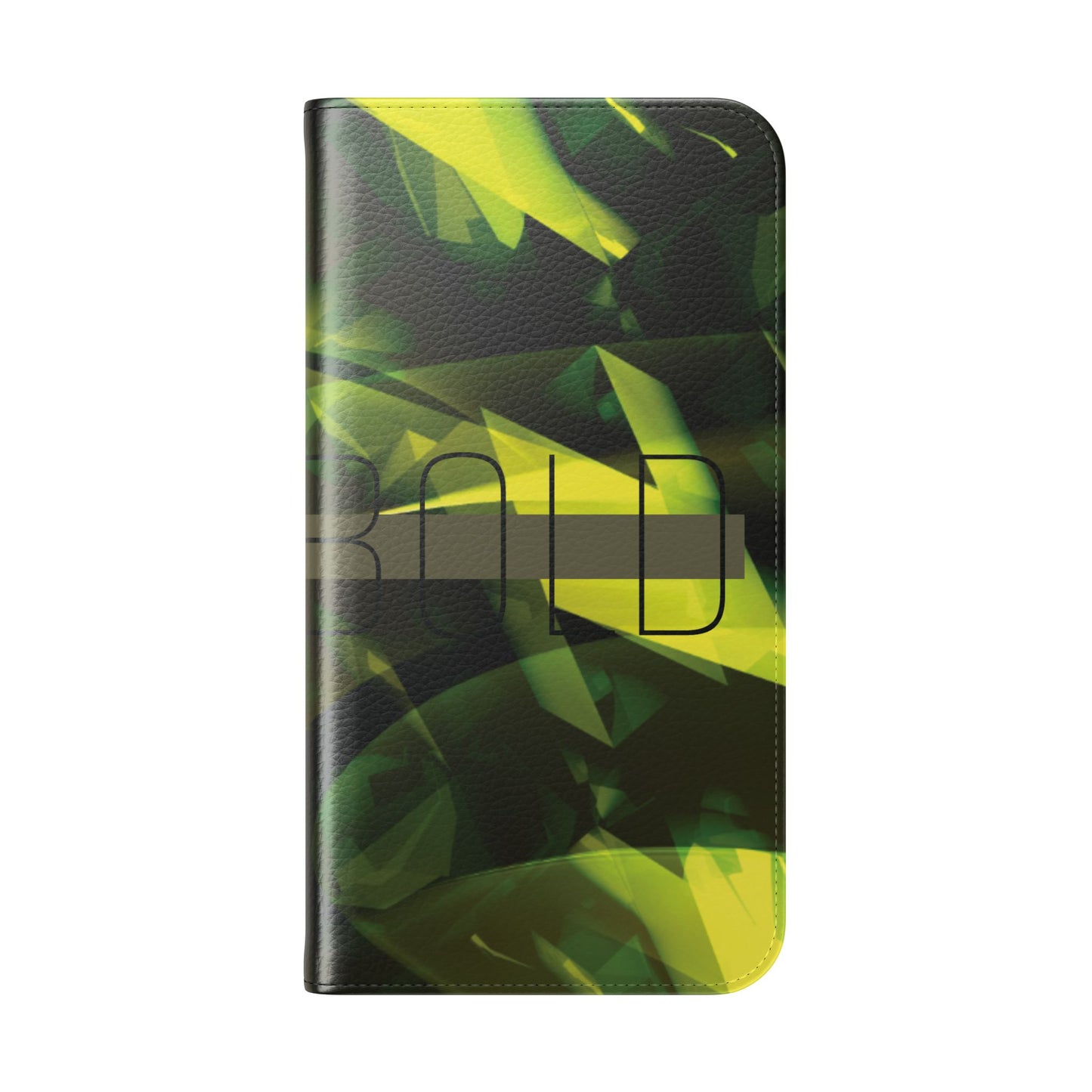 BE BOLD Green Abstract Flip Phone Case — Wallet Folio with Card Slots