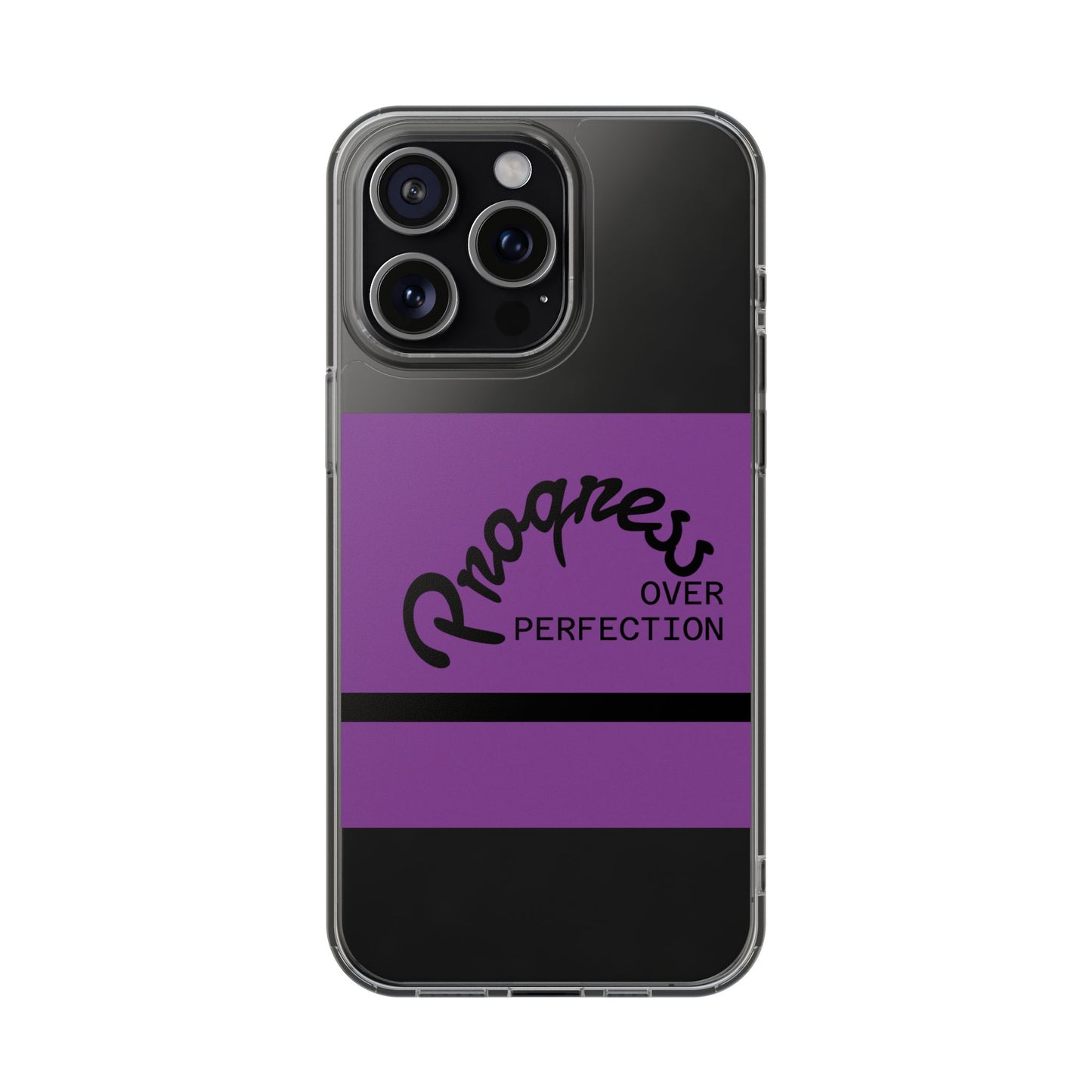 Progress Over Perfection Clear Impact-Resistant Phone Case
