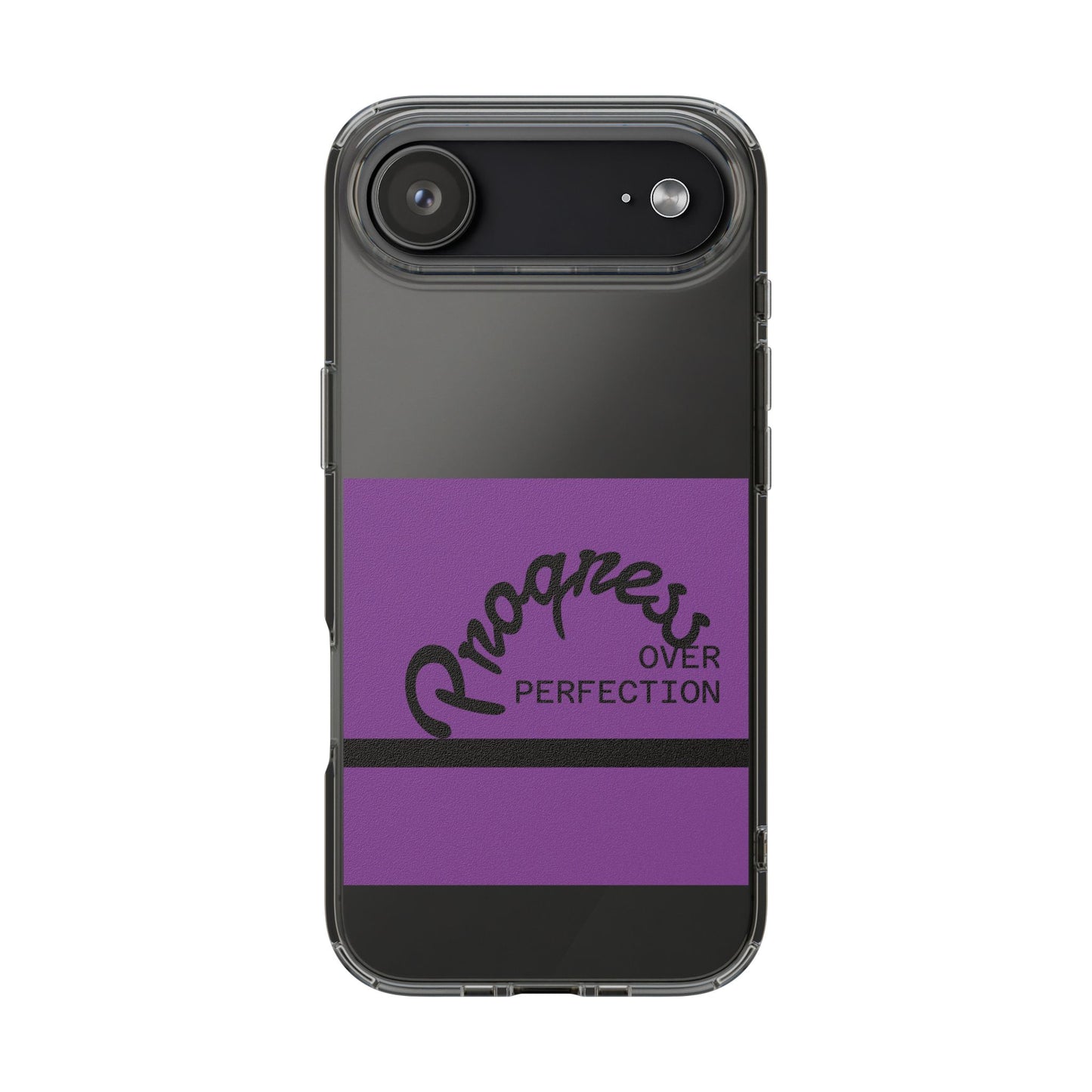 Progress Over Perfection Clear Impact-Resistant Phone Case