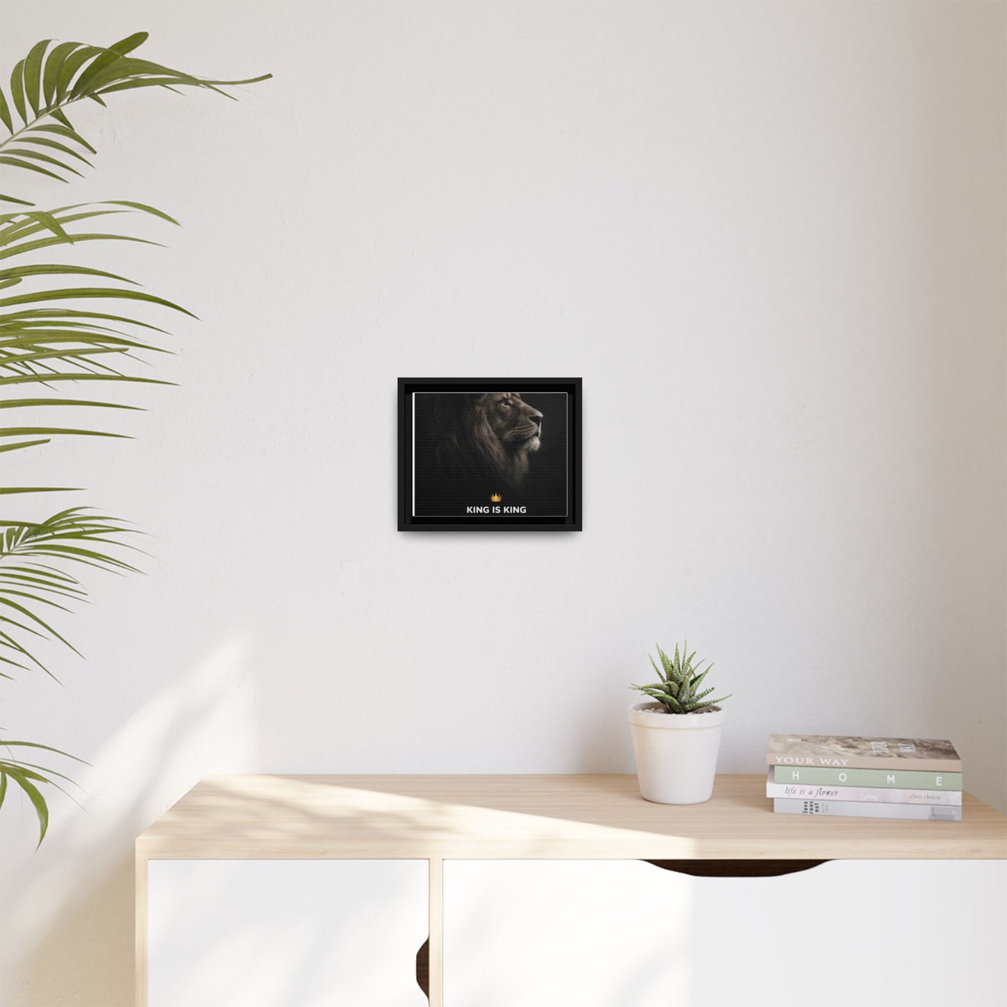 Matte Canvas, Framed (Multi-color) - King is King