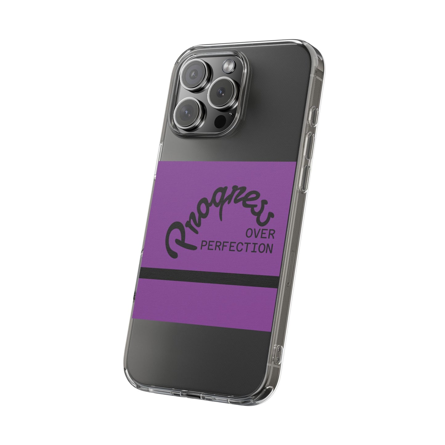 Progress Over Perfection Clear Impact-Resistant Phone Case