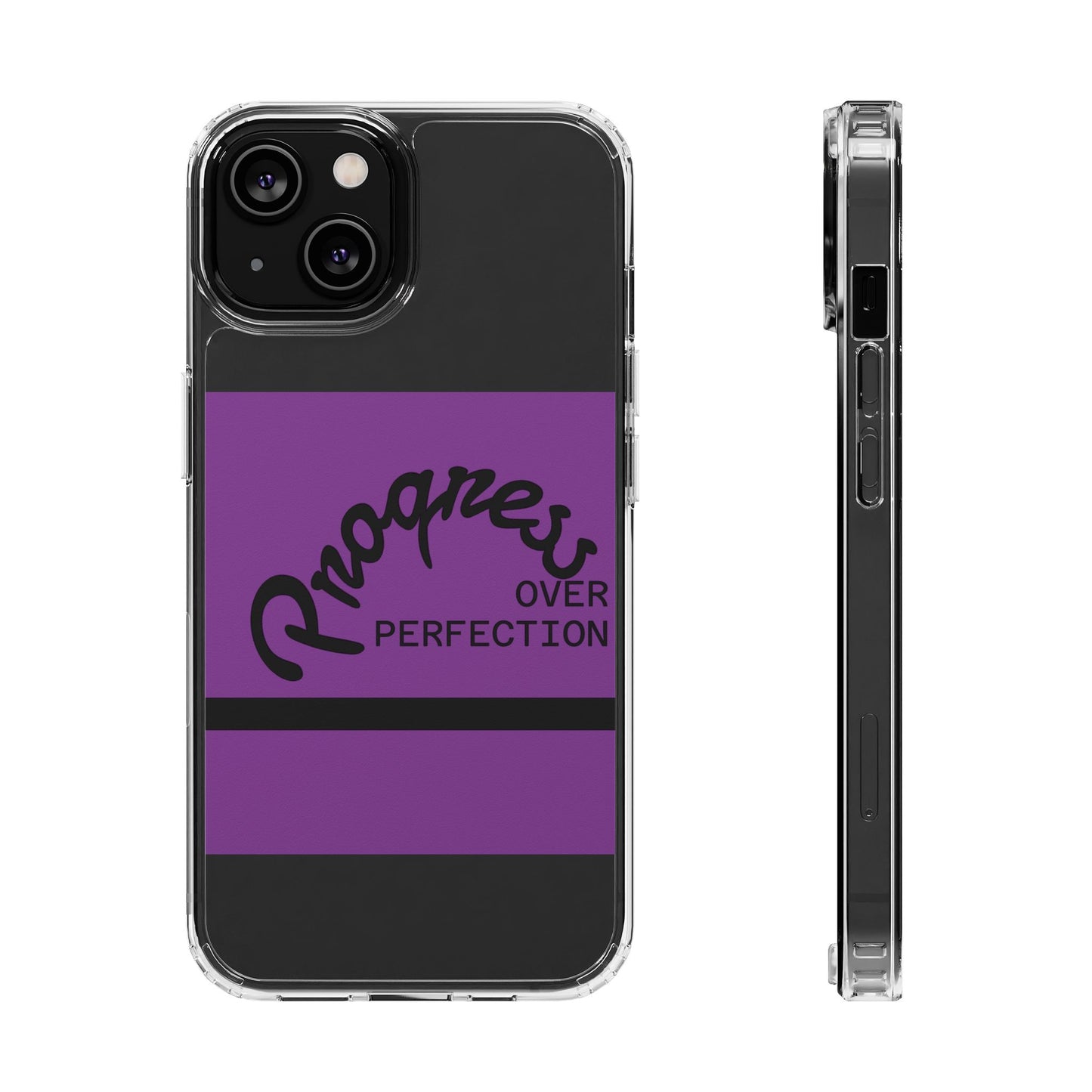 Progress Over Perfection Clear Impact-Resistant Phone Case