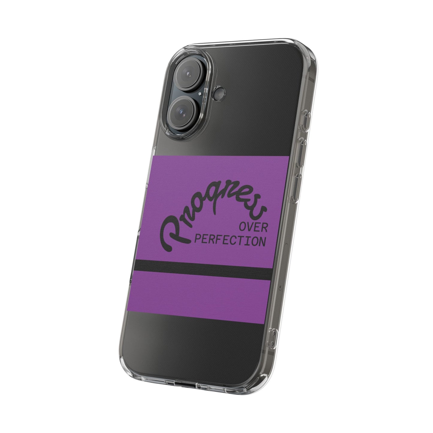 Progress Over Perfection Clear Impact-Resistant Phone Case