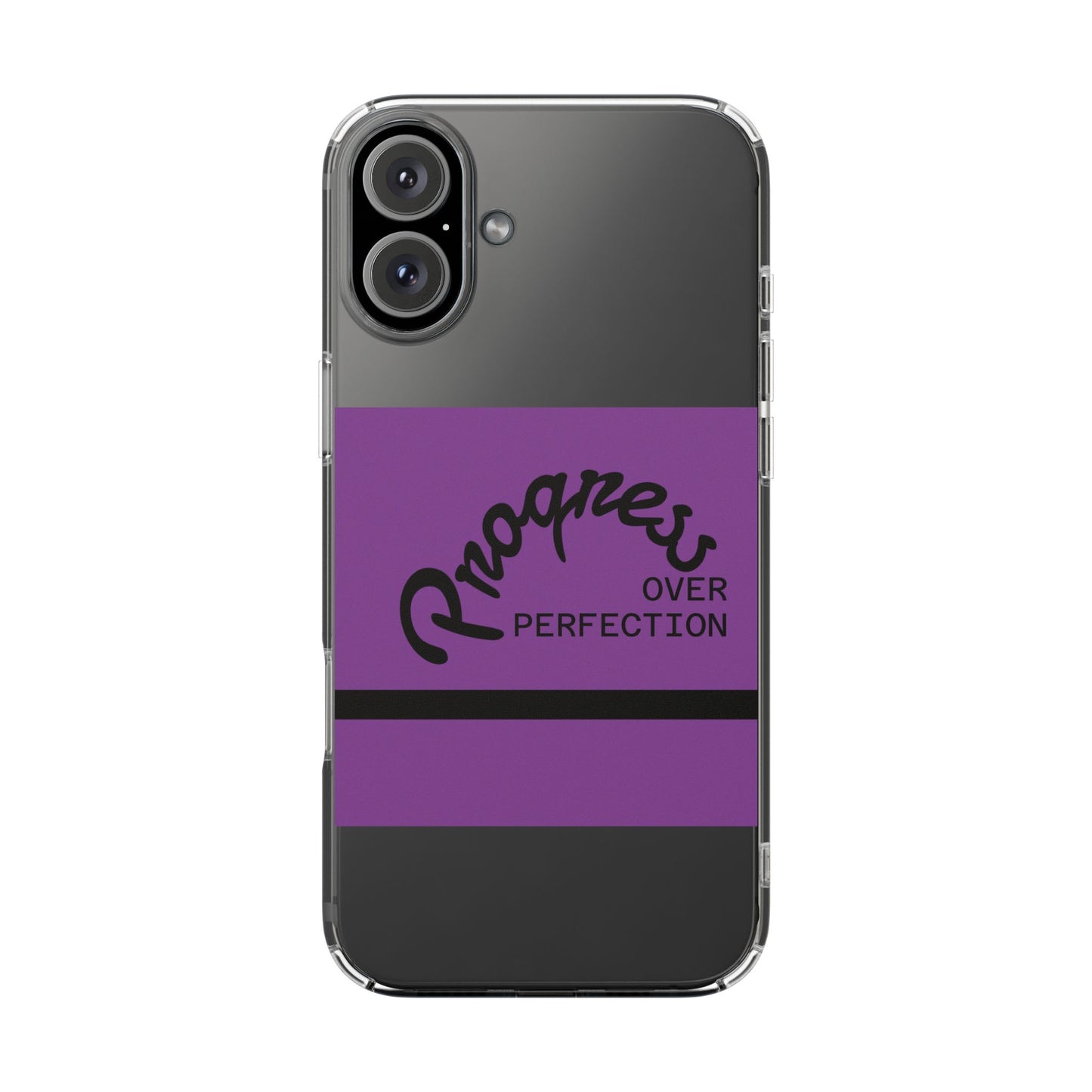 Progress Over Perfection Clear Impact-Resistant Phone Case