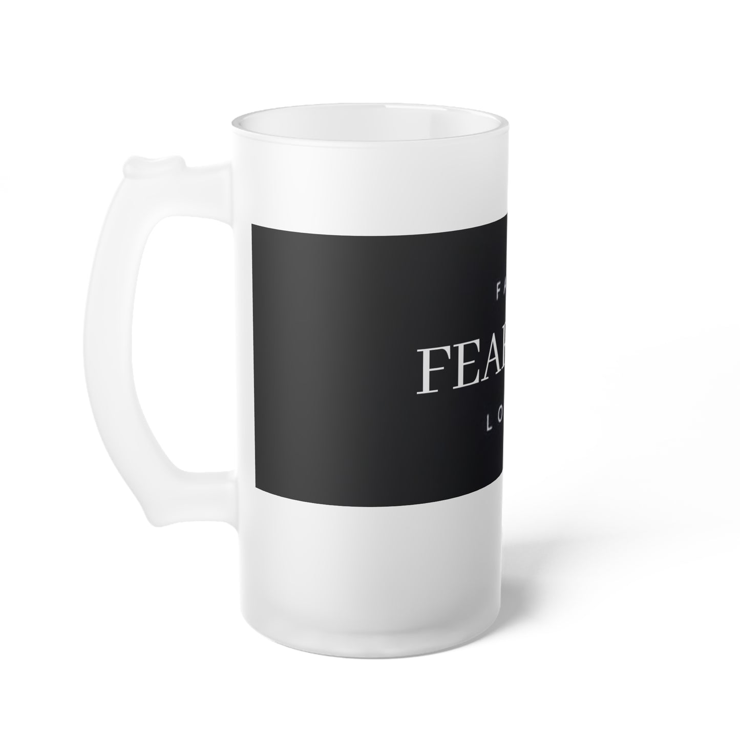 Frosted Glass Beer Mug - Fate Loves Fearless