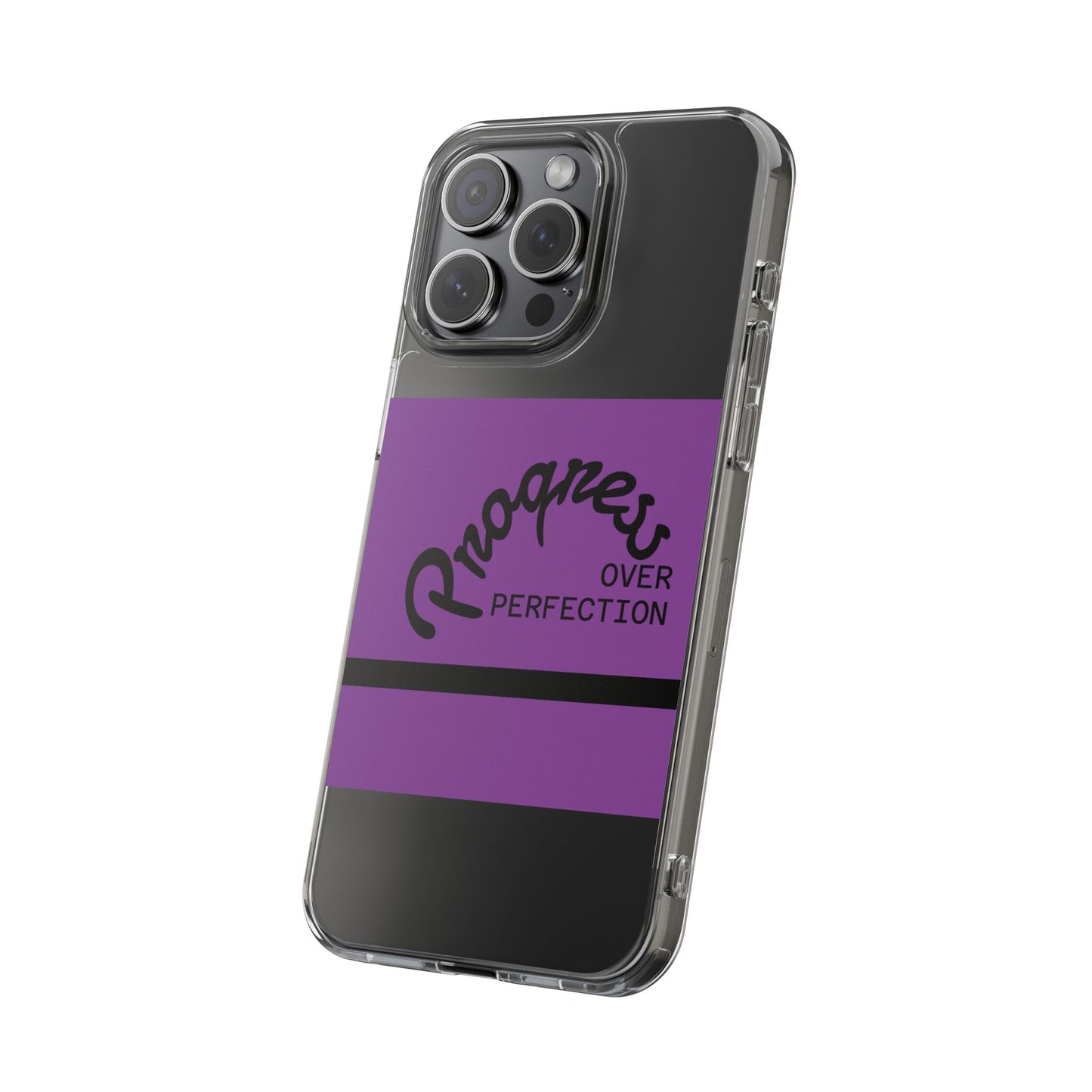 Progress Over Perfection Clear Impact-Resistant Phone Case