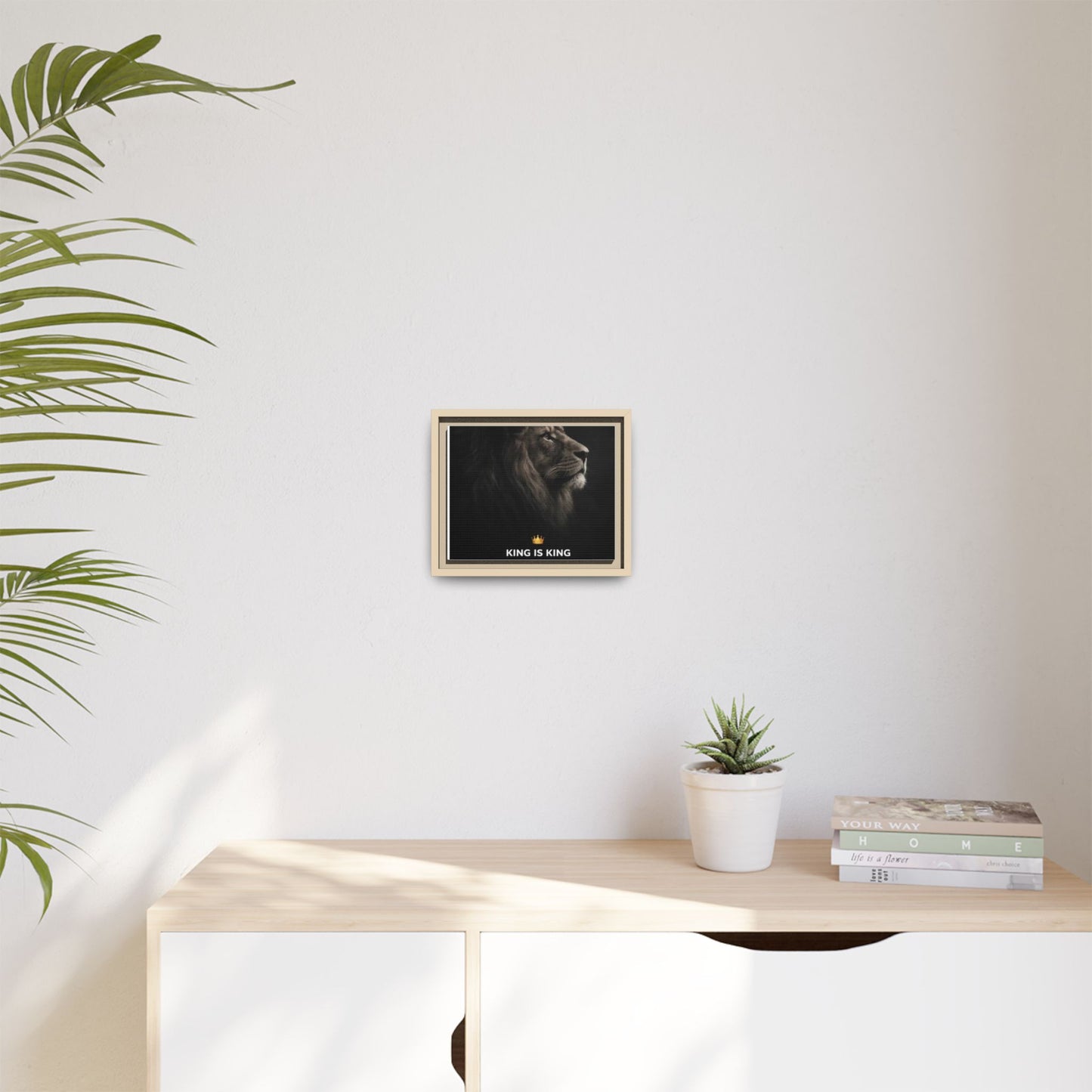 Matte Canvas, Framed (Multi-color) - King is King