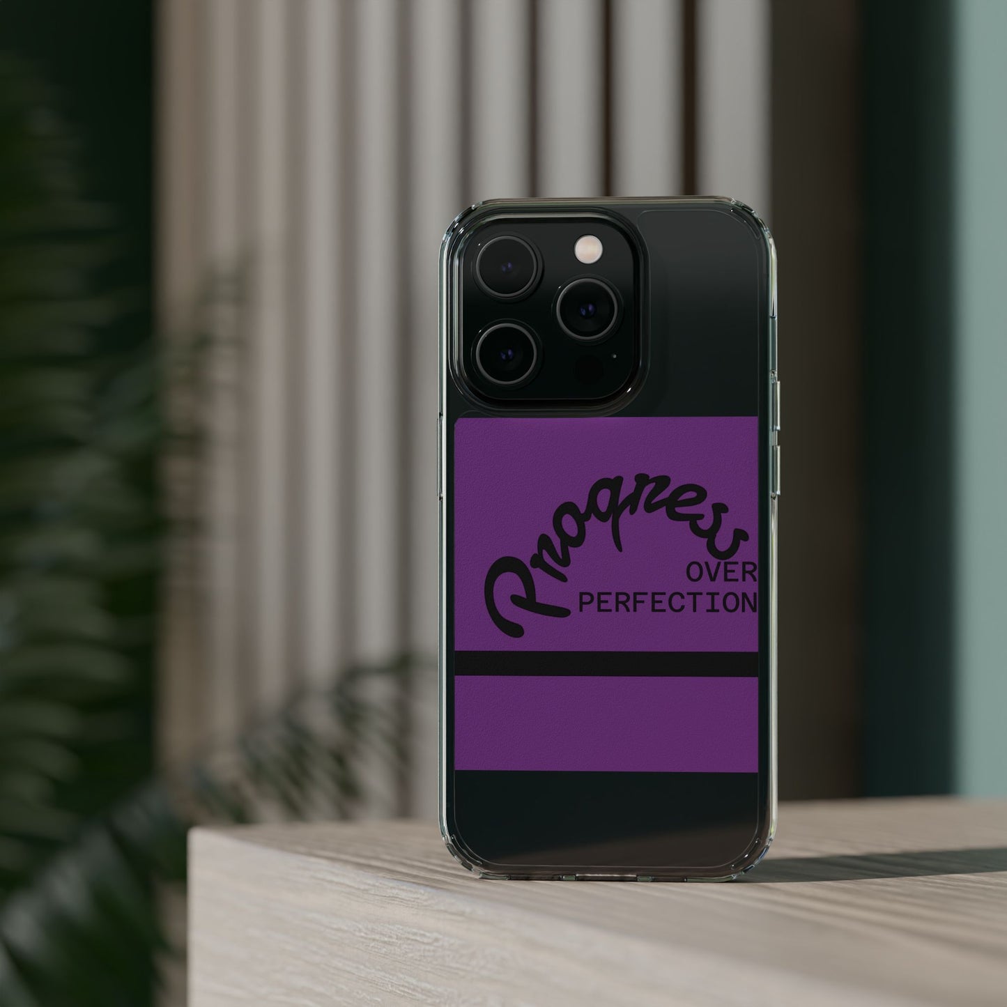 Progress Over Perfection Clear Impact-Resistant Phone Case