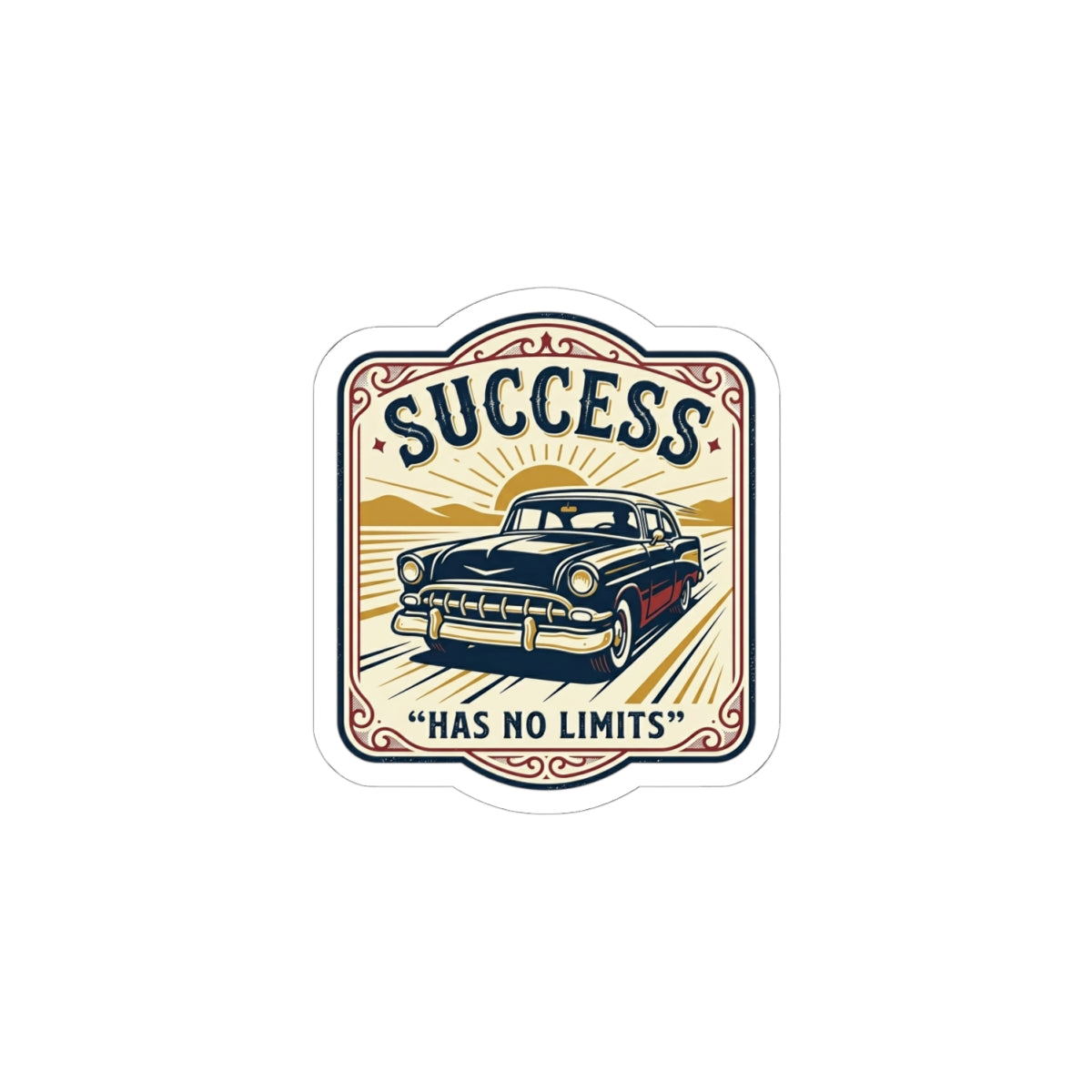 Vintage Roadster Sticker | western rustic cowgirl, prairie desert aesthetic