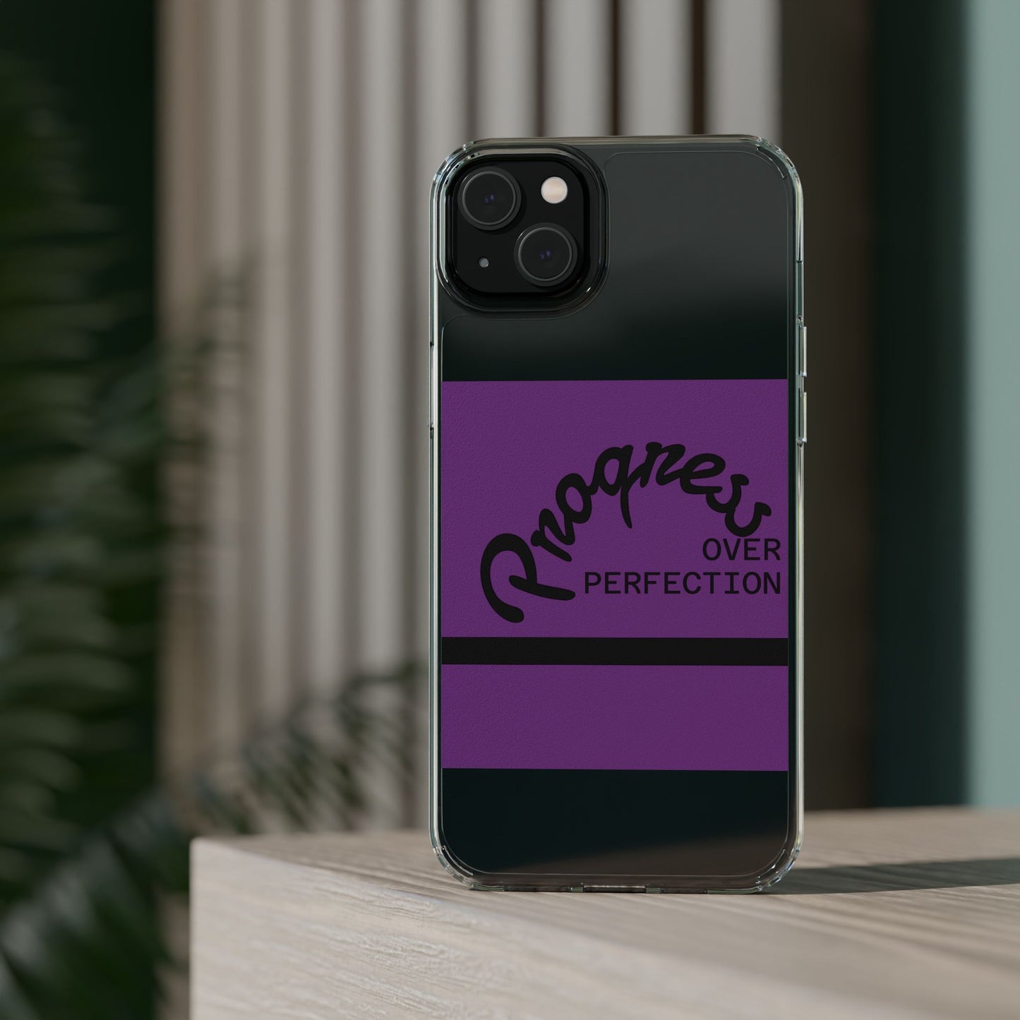 Progress Over Perfection Clear Impact-Resistant Phone Case