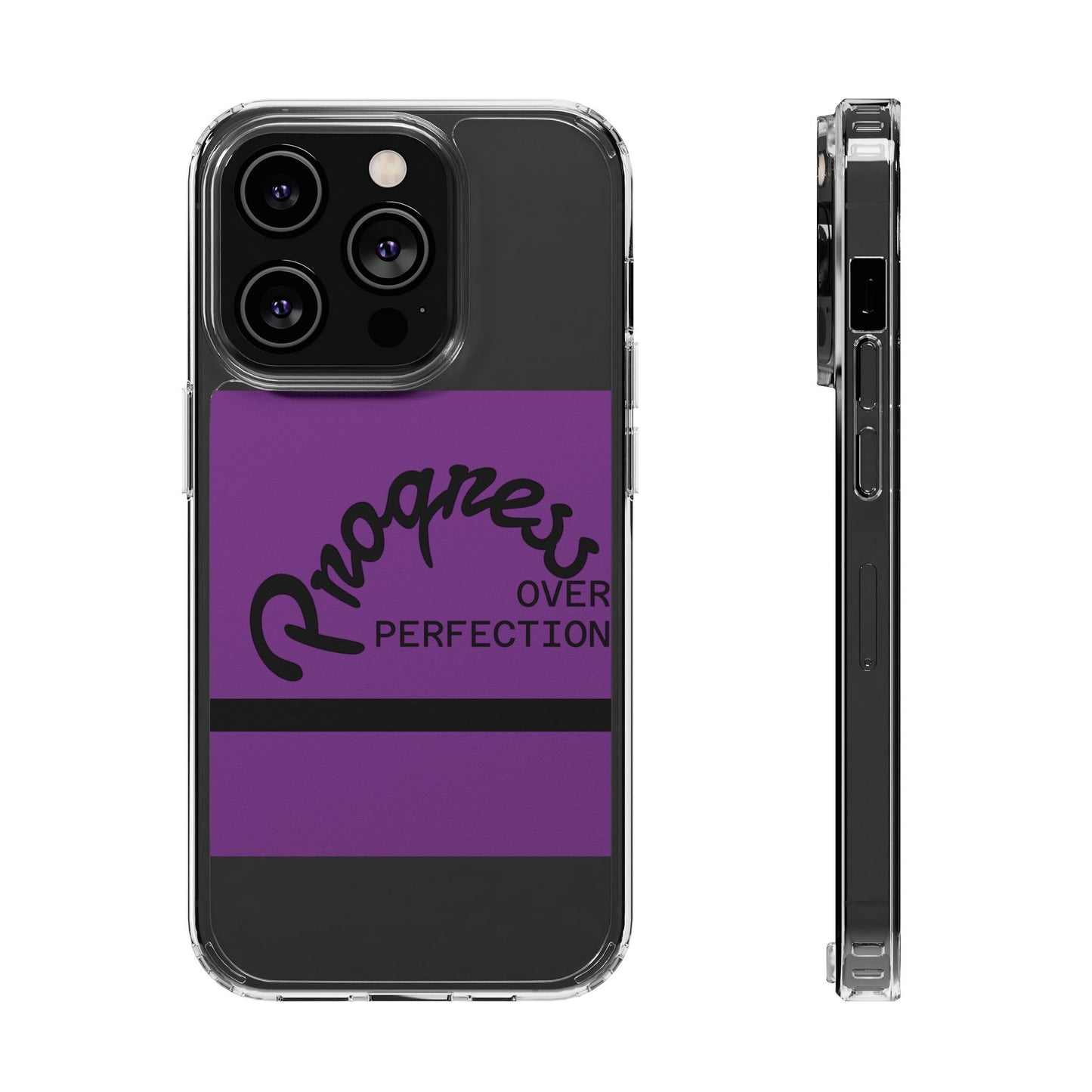 Progress Over Perfection Clear Impact-Resistant Phone Case