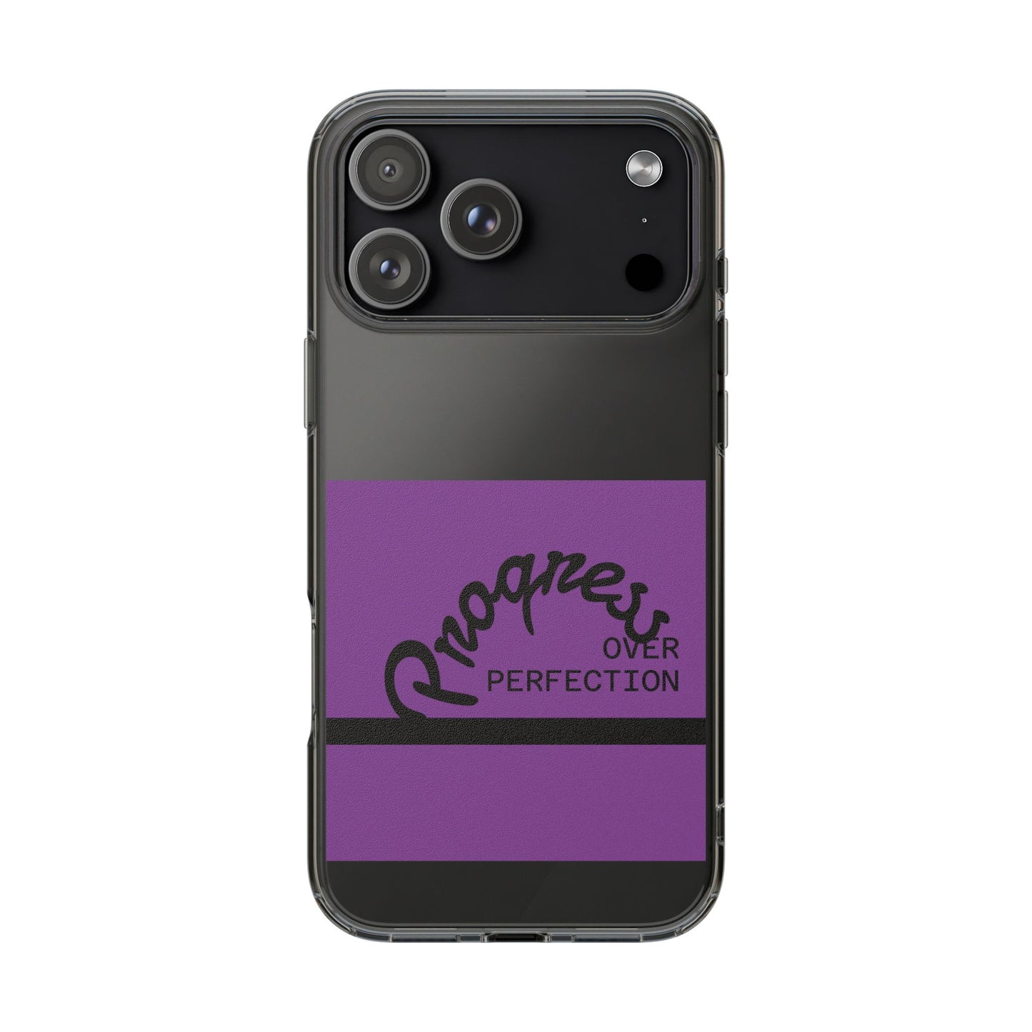 Progress Over Perfection Clear Impact-Resistant Phone Case