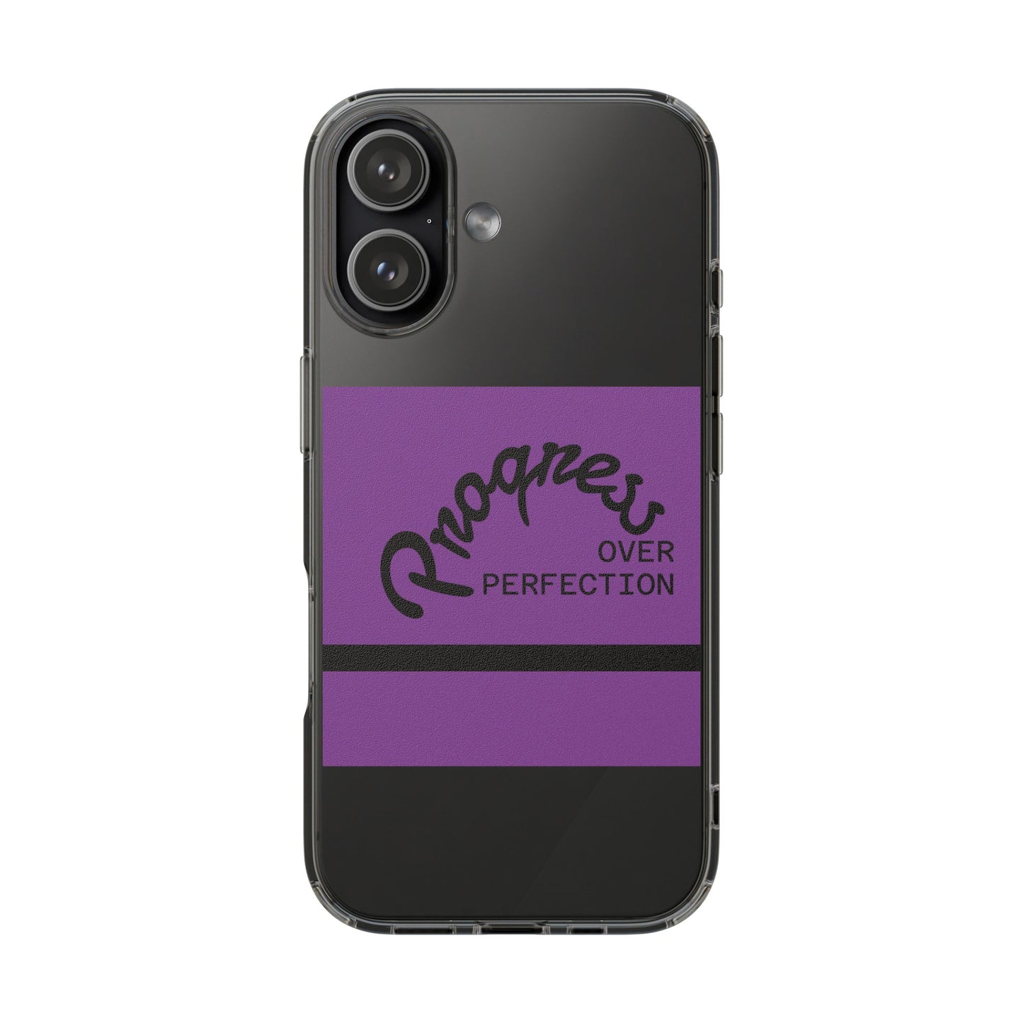 Progress Over Perfection Clear Impact-Resistant Phone Case
