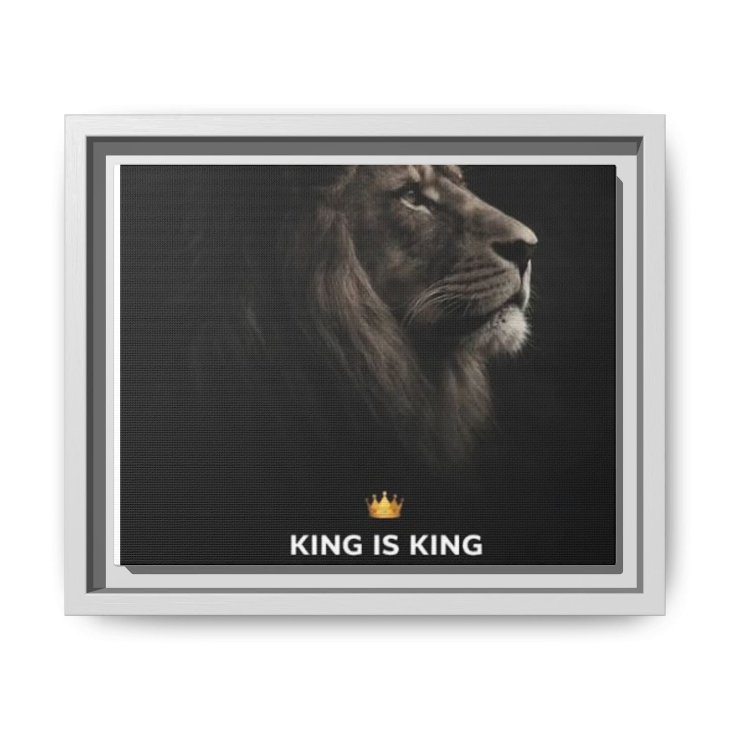 Matte Canvas, Framed (Multi-color) - King is King