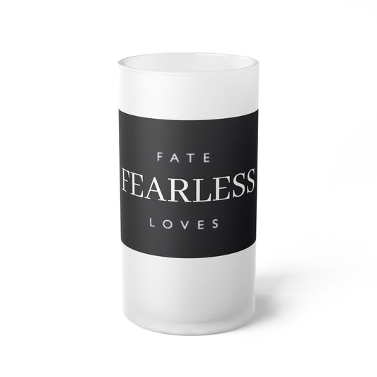 Frosted Glass Beer Mug - Fate Loves Fearless