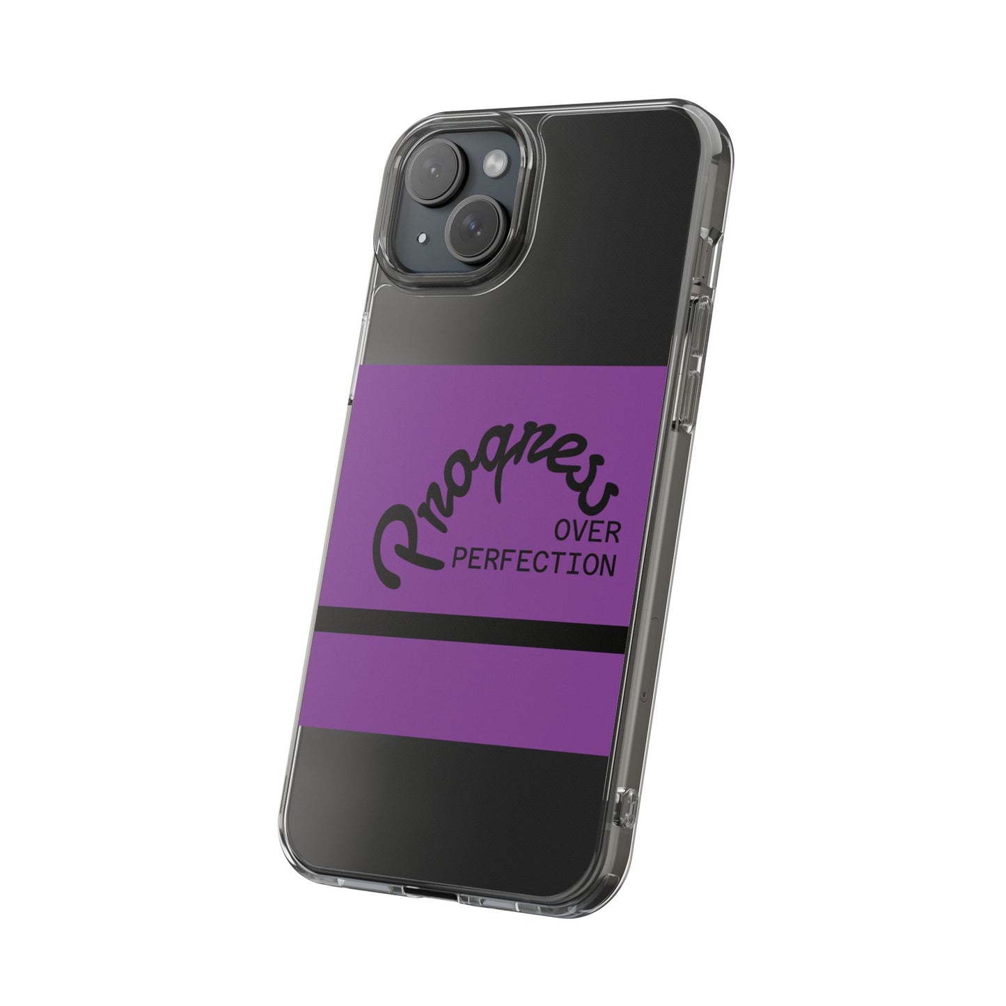 Progress Over Perfection Clear Impact-Resistant Phone Case