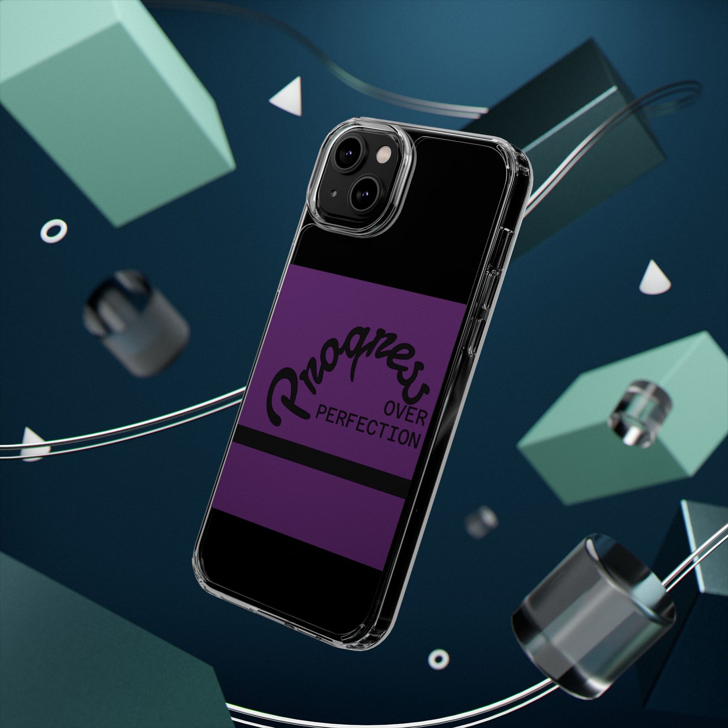 Progress Over Perfection Clear Impact-Resistant Phone Case