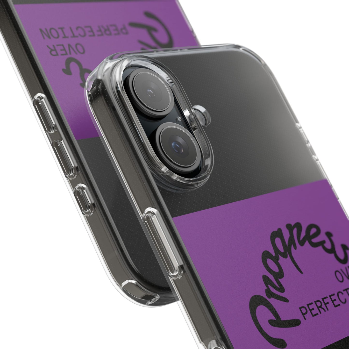 Progress Over Perfection Clear Impact-Resistant Phone Case