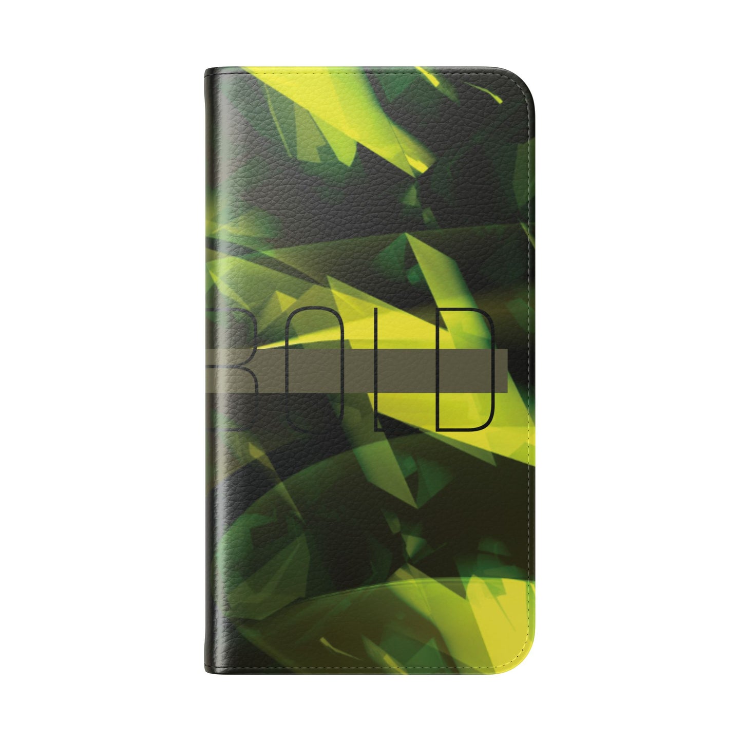 BE BOLD Green Abstract Flip Phone Case — Wallet Folio with Card Slots