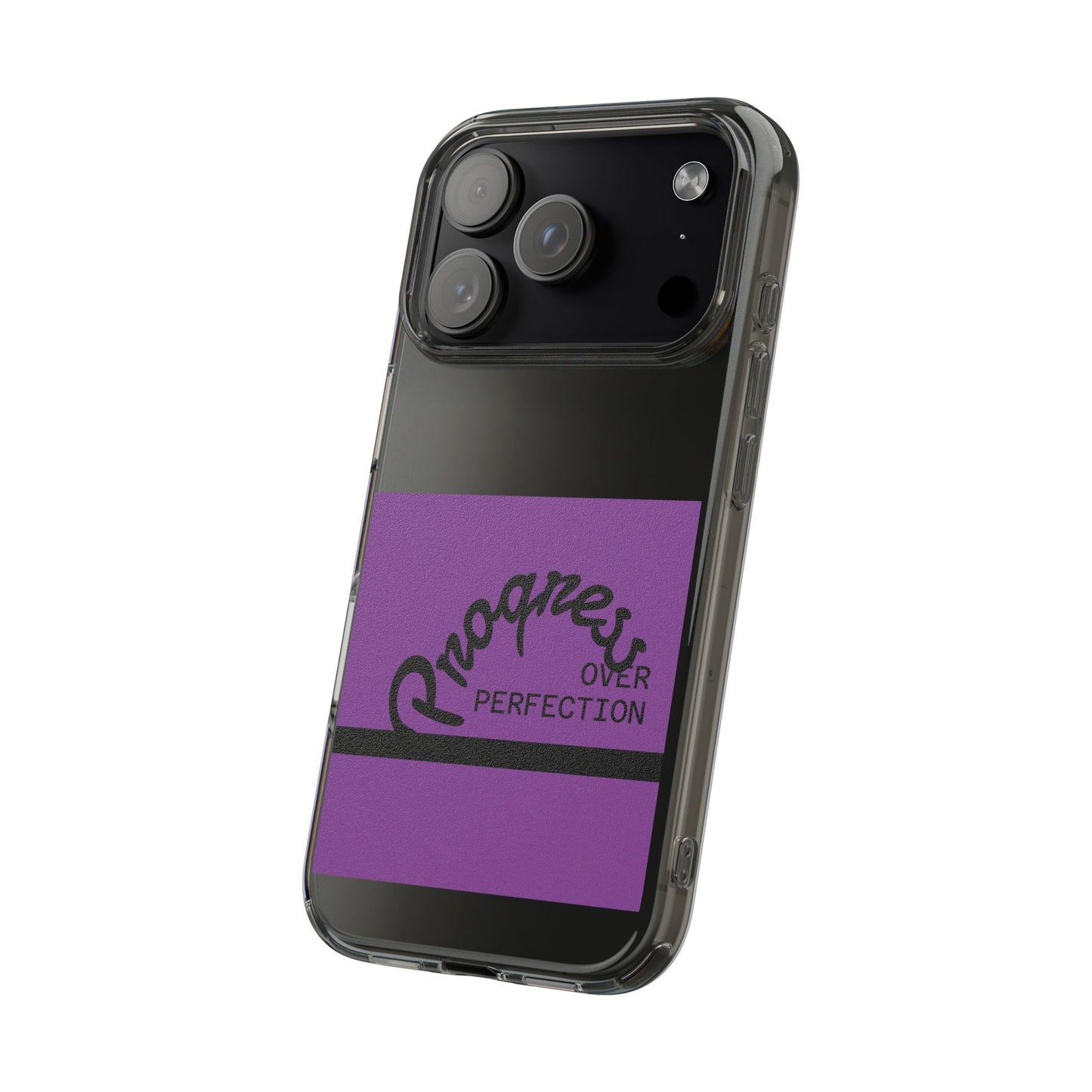 Progress Over Perfection Clear Impact-Resistant Phone Case