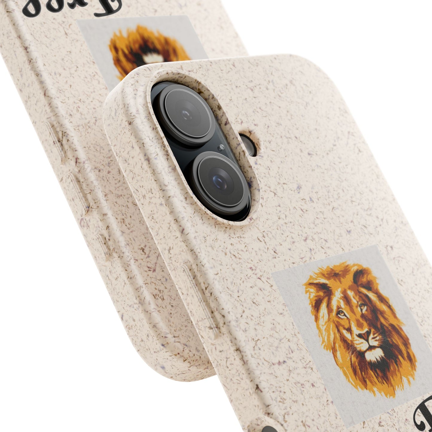 Biodegradable Phone Case — 'Care Free' Lion Design (Eco-Friendly)